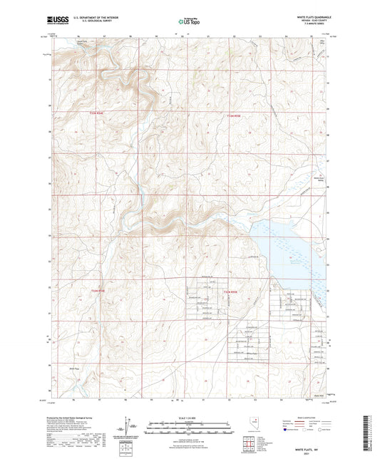 White Flats Nevada US Topo Map Image