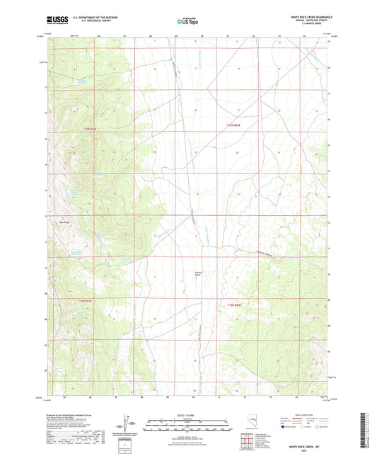 White Rock Creek Nevada US Topo Map Image