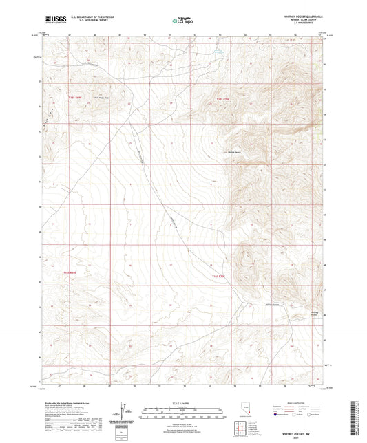 Whitney Pocket Nevada US Topo Map Image