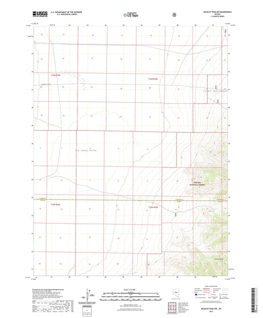 Wildcat Peak NW Nevada US Topo Map Image