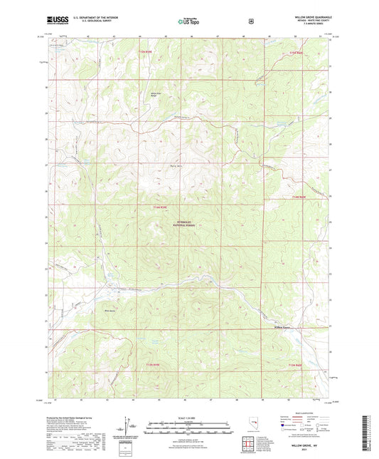 Willow Grove Nevada US Topo Map Image