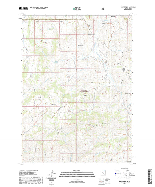 Winter Ridge Nevada US Topo Map Image