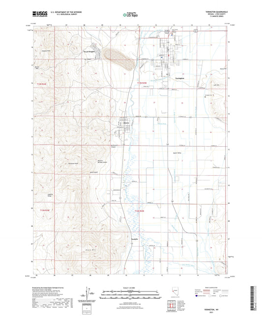 Yerington Nevada US Topo Map Image