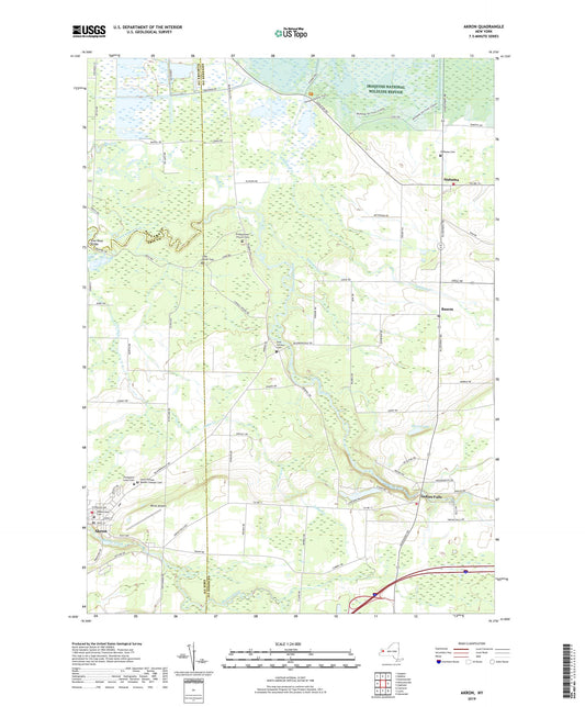 Akron New York US Topo Map Image