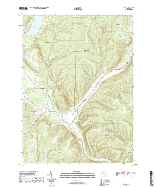 Alpine New York US Topo Map Image