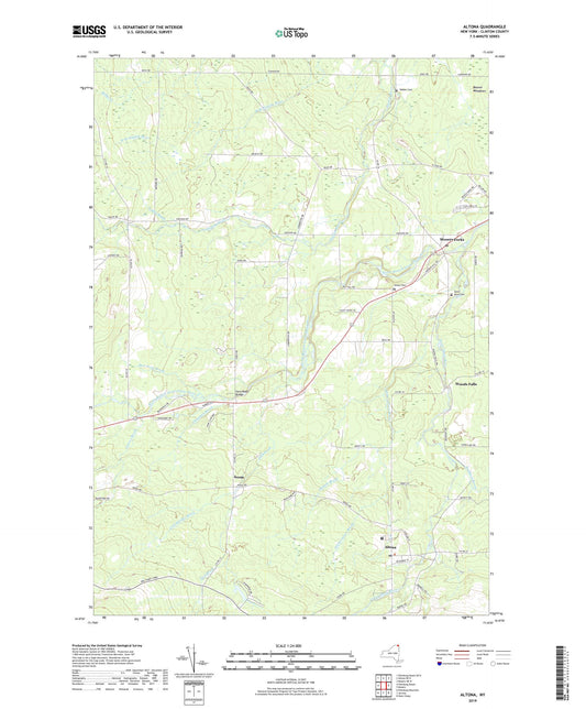 Altona New York US Topo Map Image