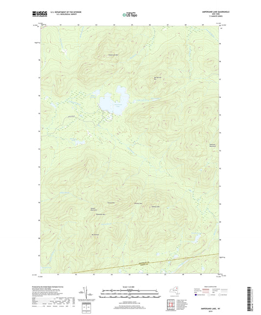 Ampersand Lake New York US Topo Map Image