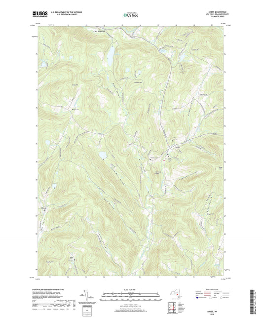 Andes New York US Topo Map Image