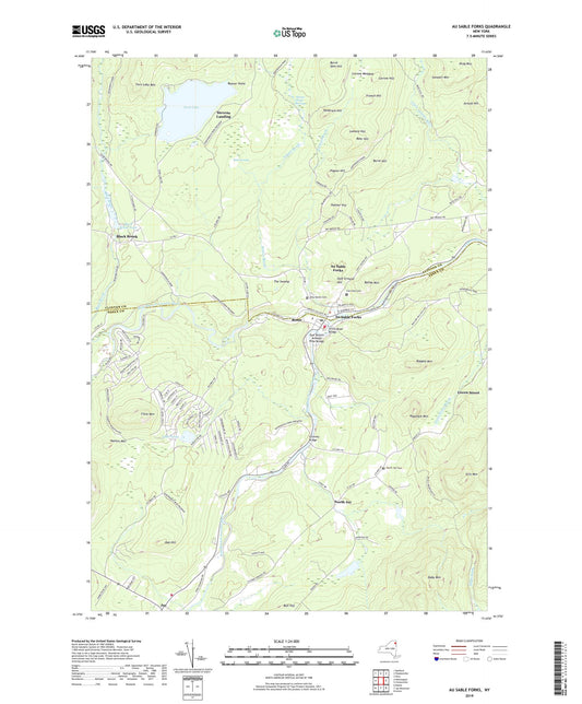 Au Sable Forks New York US Topo Map Image