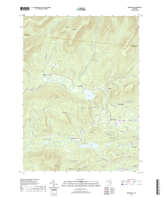 Bearsville New York US Topo Map Image