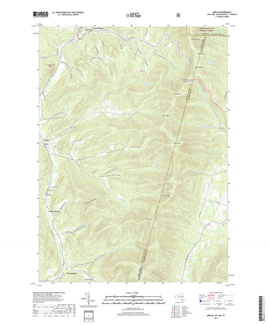 Berlin New York US Topo Map Image