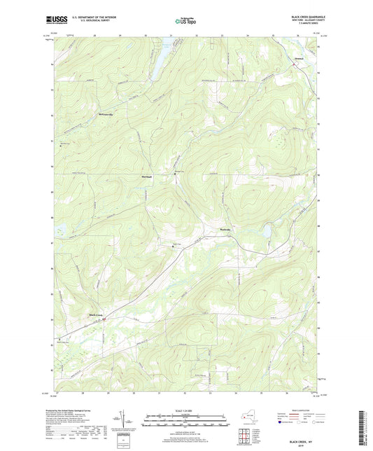 Black Creek New York US Topo Map Image