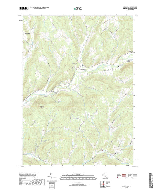Bloomville New York US Topo Map Image