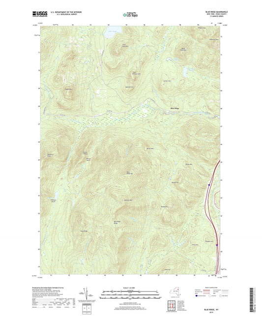 Blue Ridge New York US Topo Map Image