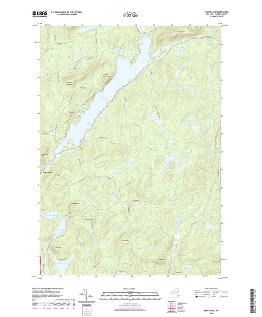 Brant Lake New York US Topo Map Image