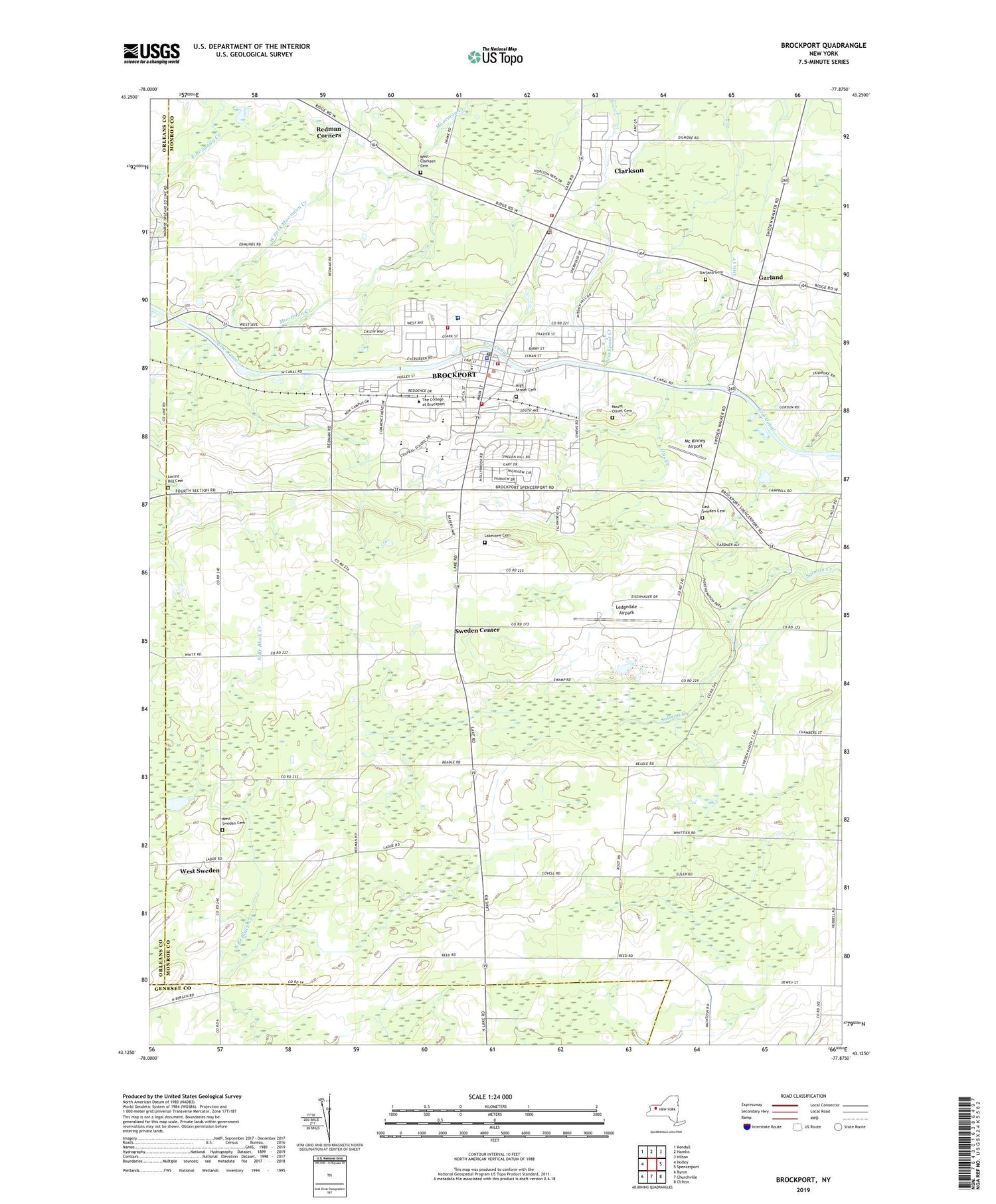 Brockport New York US Topo Map Image
