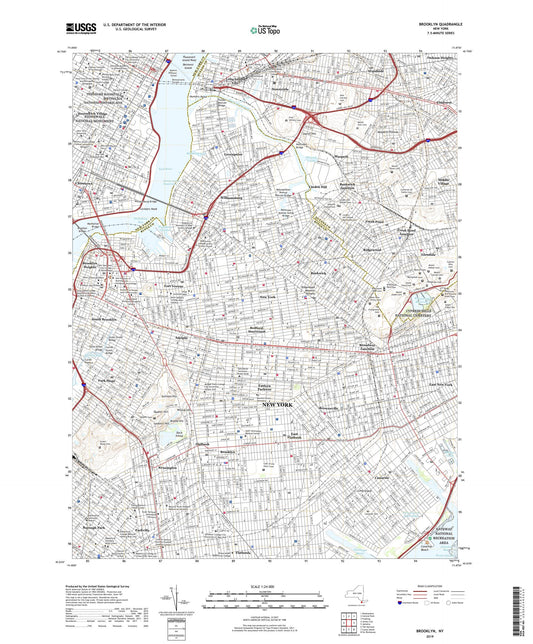 Brooklyn New York US Topo Map Image