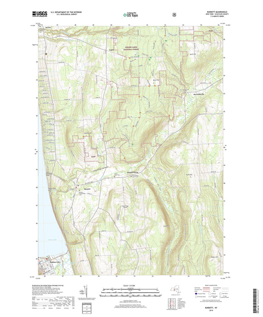 Burdett New York US Topo Map Image