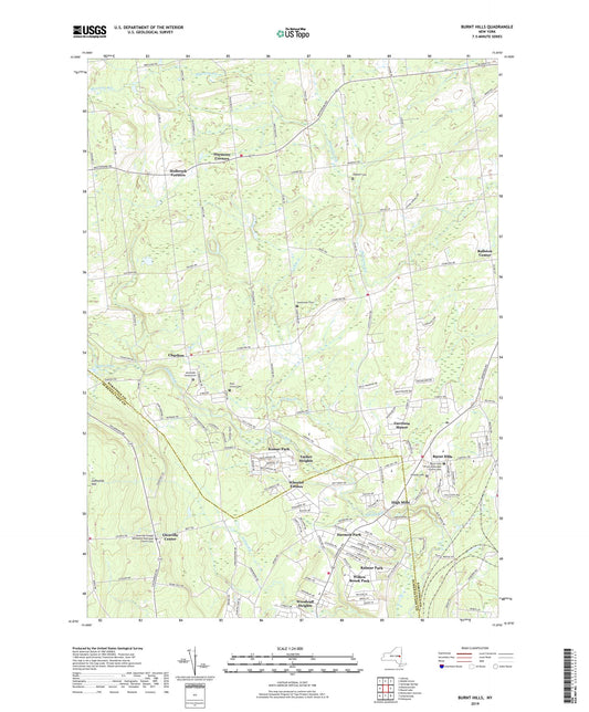 Burnt Hills New York US Topo Map Image