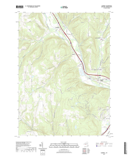 Campbell New York US Topo Map Image