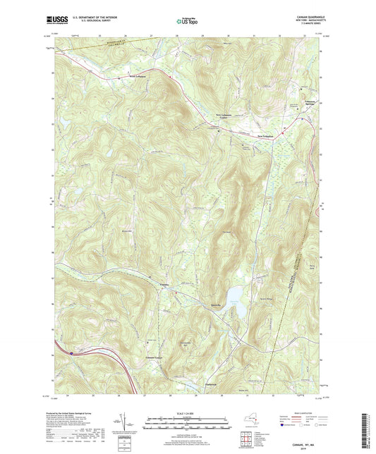 Canaan New York US Topo Map Image