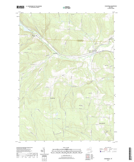 Canaseraga New York US Topo Map Image