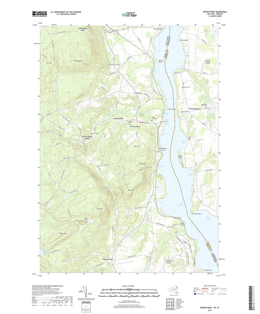 Crown Point New York US Topo Map Image