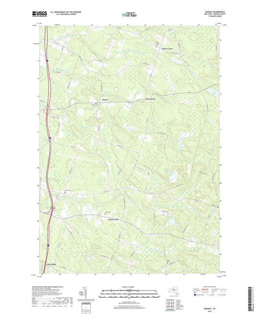 Dugway New York US Topo Map Image