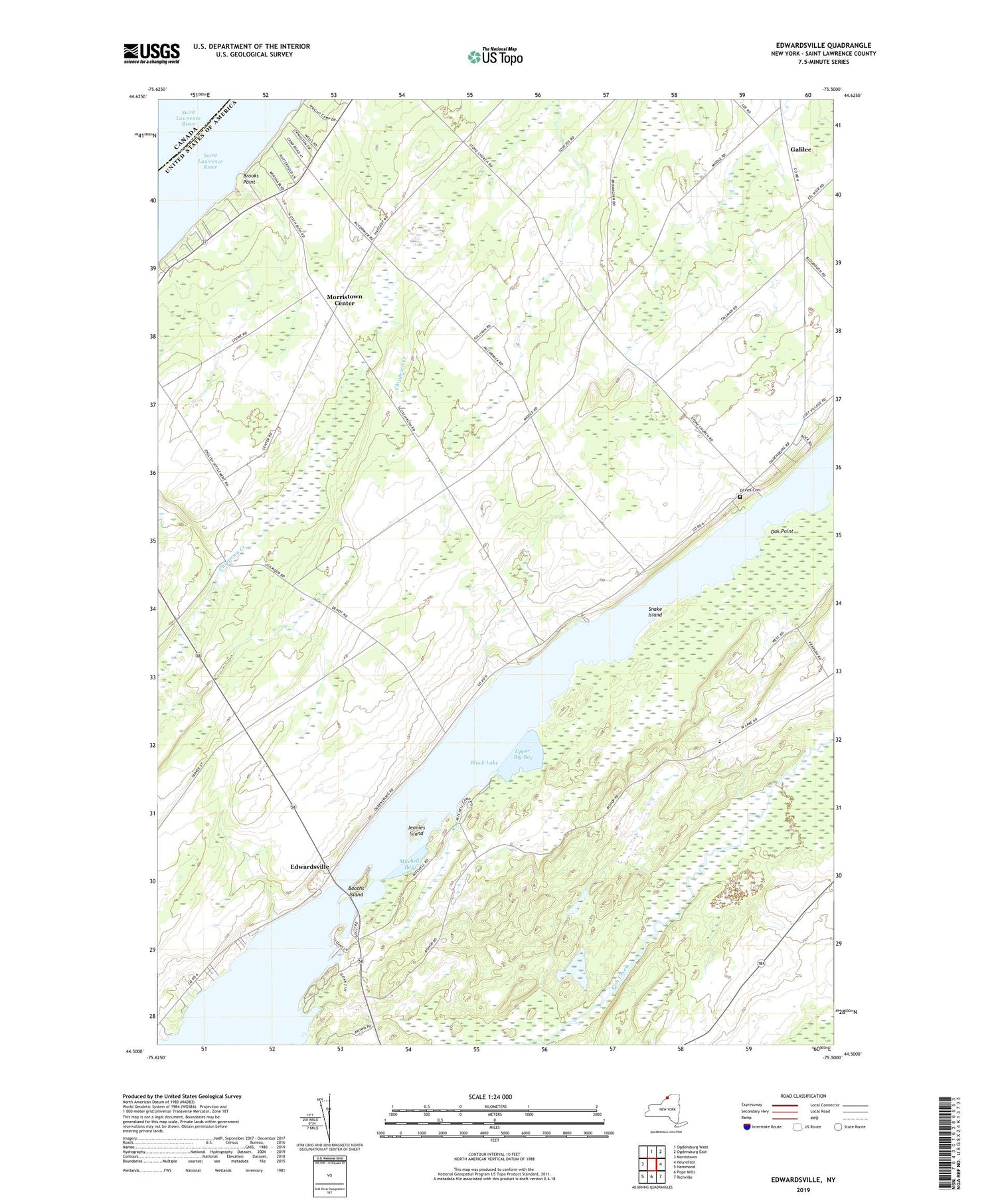Edwardsville New York US Topo Map Image