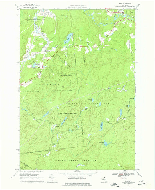 Classic USGS Fine New York 7.5'x7.5' Topo Map Image