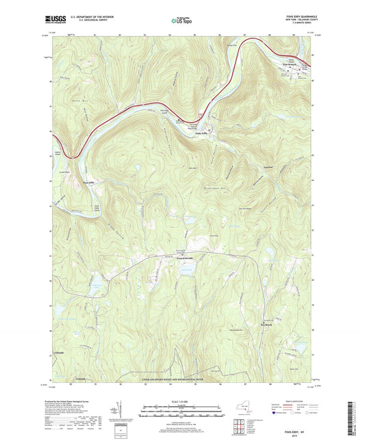 Fishs Eddy New York US Topo Map Image