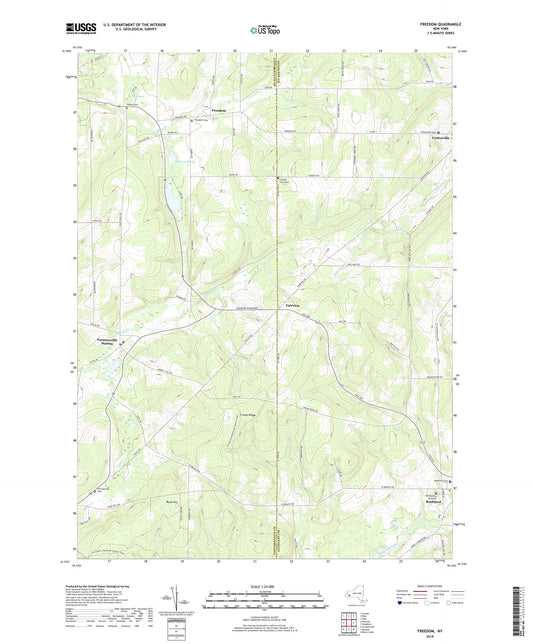 Freedom New York US Topo Map Image
