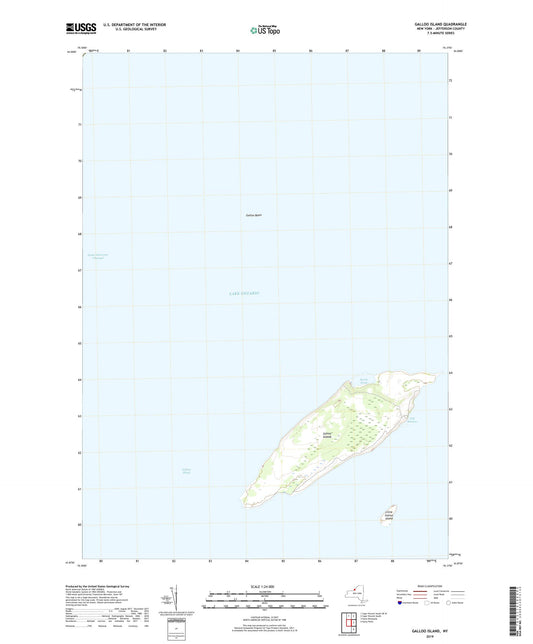 Galloo Island New York US Topo Map Image