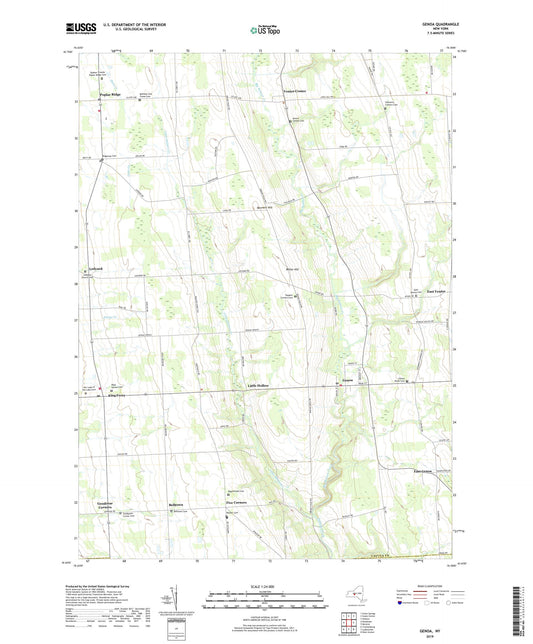 Genoa New York US Topo Map Image