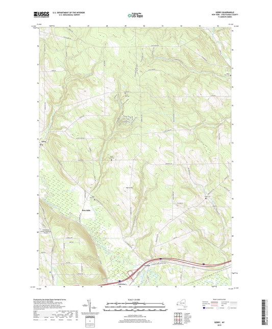 Gerry New York US Topo Map Image
