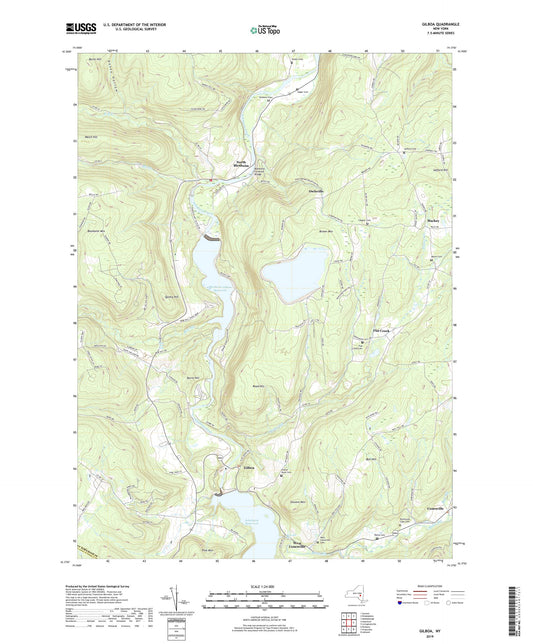 Gilboa New York US Topo Map Image