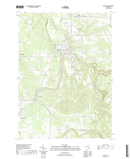 Gowanda New York US Topo Map Image