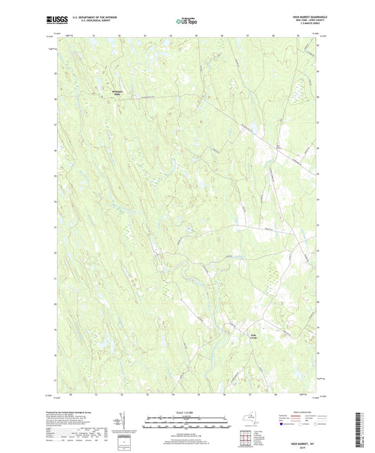 High Market New York US Topo Map Image