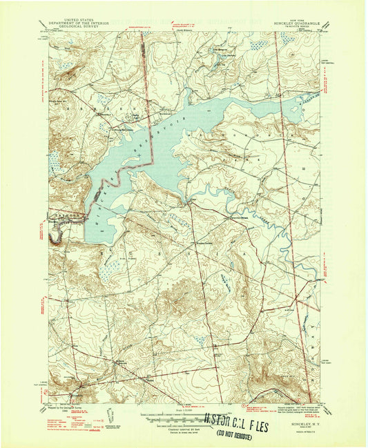 Classic USGS Hinckley New York 7.5'x7.5' Topo Map Image