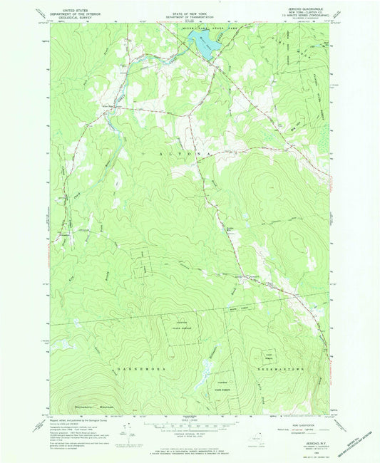 Classic USGS Jericho New York 7.5'x7.5' Topo Map Image