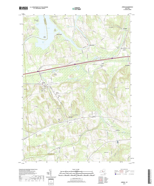 Jordan New York US Topo Map Image
