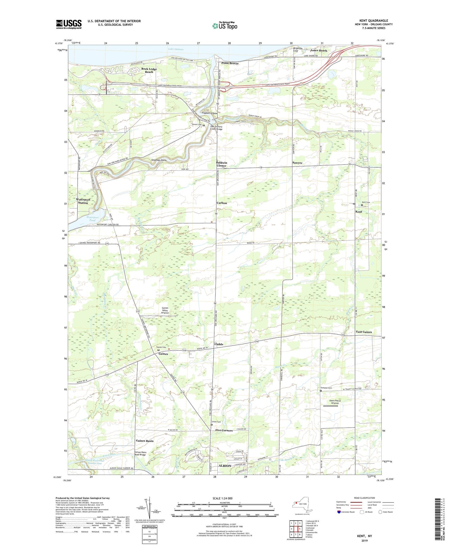 Kent New York US Topo Map Image