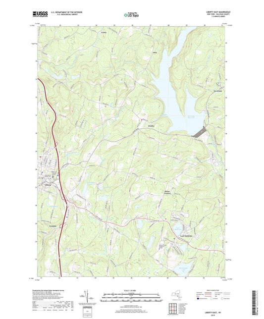 Liberty East New York US Topo Map Image