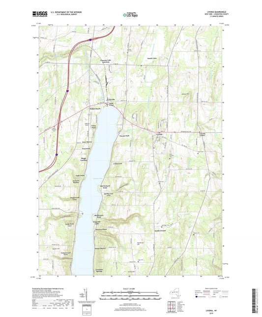 Livonia New York US Topo Map Image