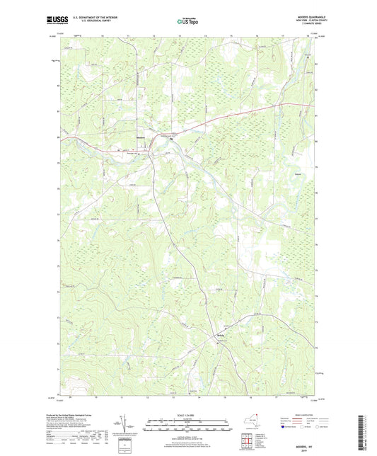 Mooers New York US Topo Map Image