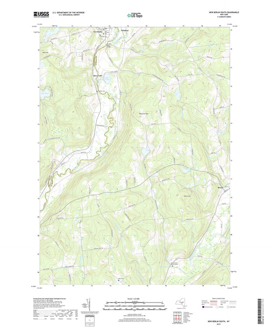 New Berlin South New York US Topo Map Image