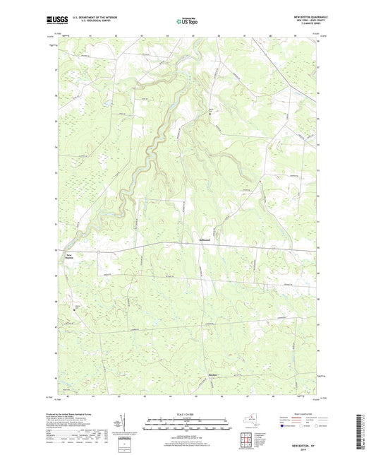 New Boston New York US Topo Map Image