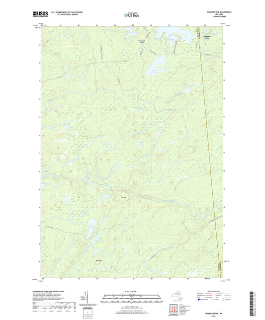 Number Four New York US Topo Map Image