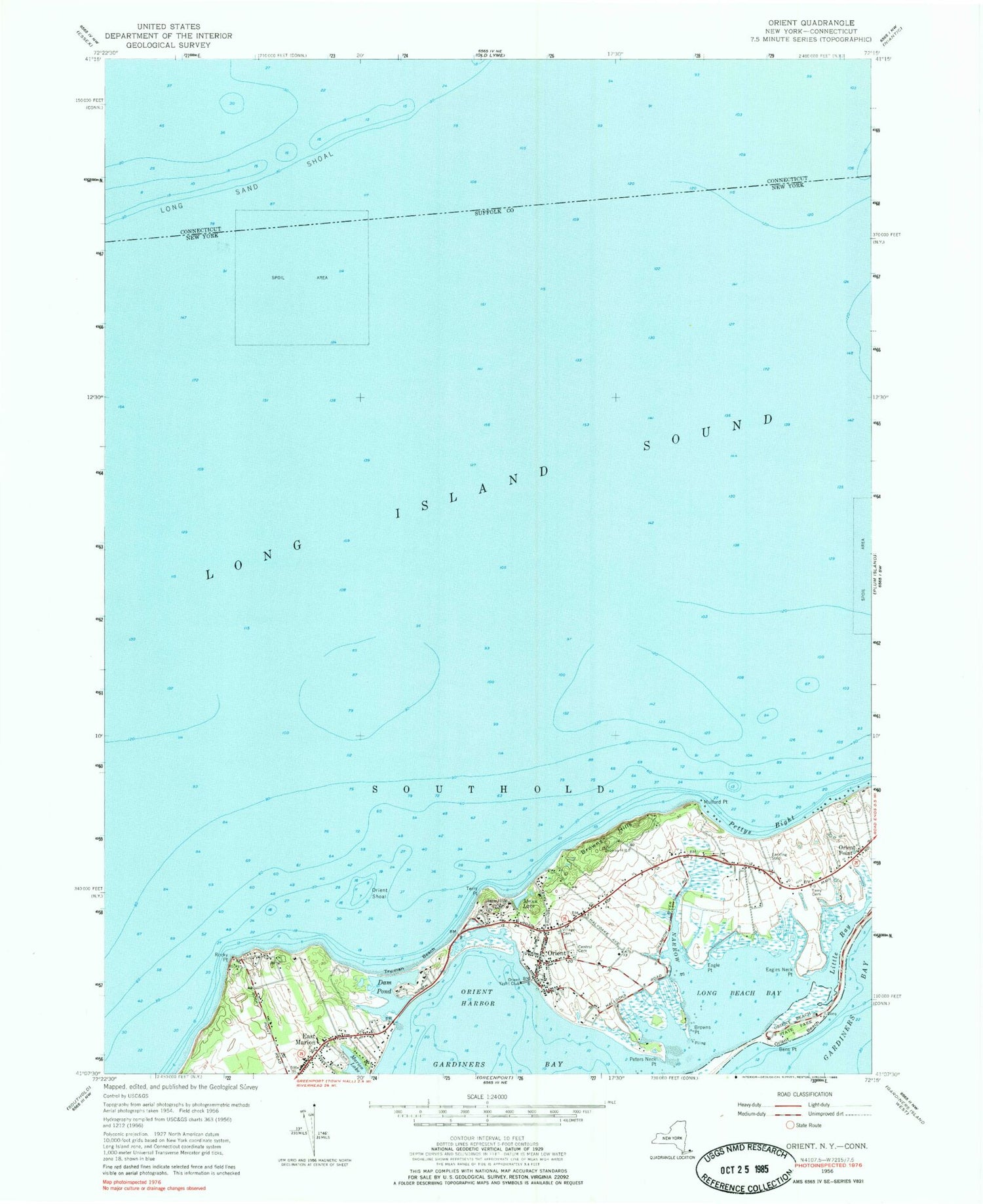 Classic USGS Orient New York 7.5'x7.5' Topo Map Image