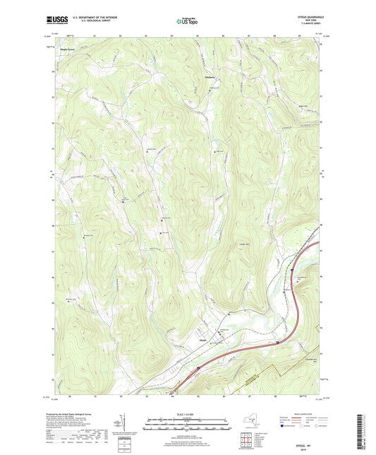 Otego New York US Topo Map Image